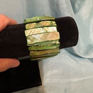 Vintage Green Mother of Pearl Bracelet
